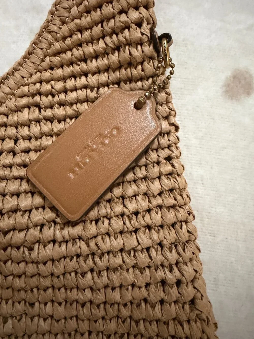 COACH Brooklyn Straw Hobo Bag 39 Shoulder Bag
